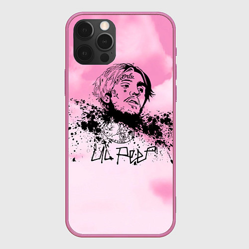 Чехол iPhone 12 Pro Max LIL PEEP / 3D-Малиновый – фото 1