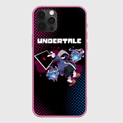 Чехол для iPhone 12 Pro Max UNDERTALE, цвет: 3D-малиновый