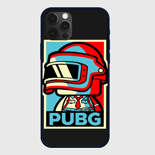 Чехол iPhone 12 Pro Max PUBG / 3D-Черный – фото 1