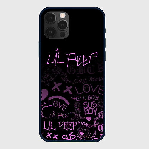 Чехол iPhone 12 Pro Max LIL PEEP / 3D-Черный – фото 1