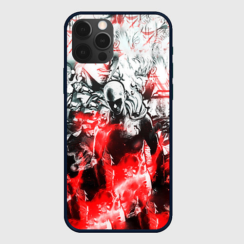 Чехол iPhone 12 Pro Max One-Punch Man Collage / 3D-Черный – фото 1