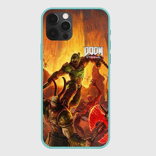 Чехол iPhone 12 Pro Max DOOM / 3D-Мятный – фото 1