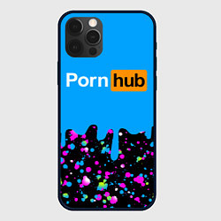 Чехол для iPhone 12 Pro Max PornHub, цвет: 3D-черный