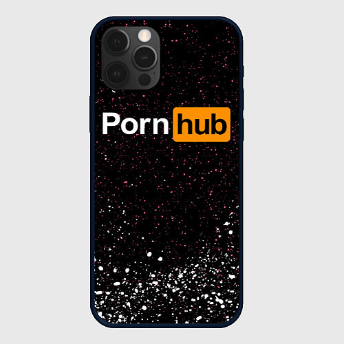 Чехол iPhone 12 Pro Max PornHub / 3D-Черный – фото 1