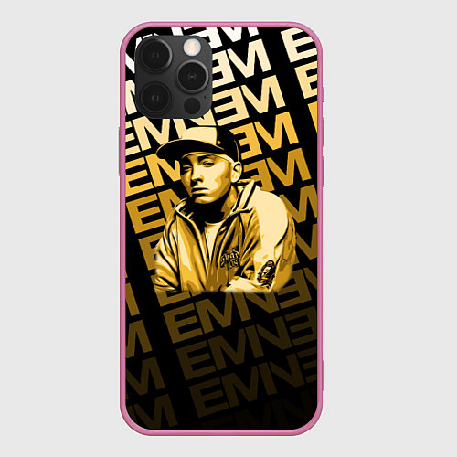 Чехол iPhone 12 Pro Max Eminem / 3D-Малиновый – фото 1