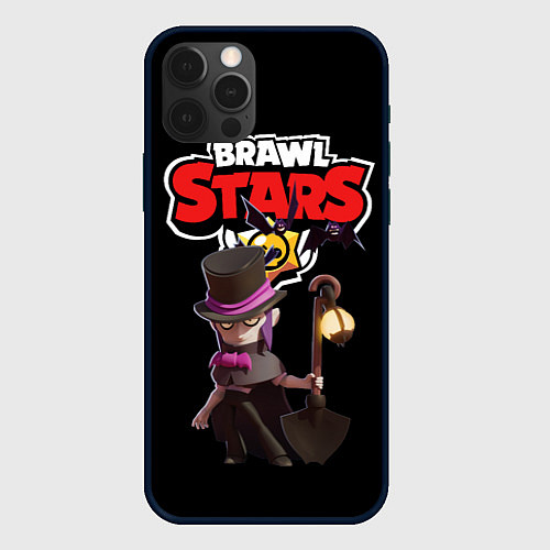 Чехол iPhone 12 Pro Max Мортис Brawl Stars / 3D-Черный – фото 1