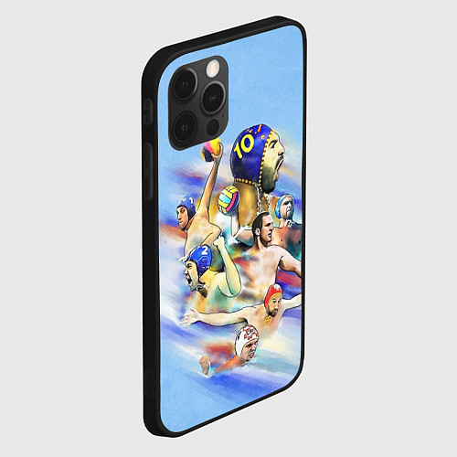 Чехол iPhone 12 Pro Max Water polo players / 3D-Черный – фото 2