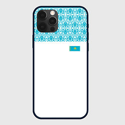 Чехол для iPhone 12 Pro Max Казахстан Форма, цвет: 3D-черный