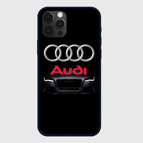 Чехол iPhone 12 Pro Max AUDI / 3D-Черный – фото 1