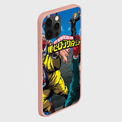 Чехол для iPhone 12 Pro Max My Hero Academia все герои, цвет: 3D-светло-розовый — фото 2