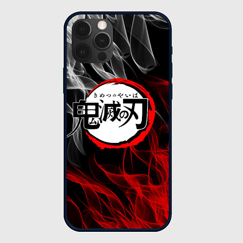 Чехол iPhone 12 Pro Max KIMETSU NO YAIBA / 3D-Черный – фото 1