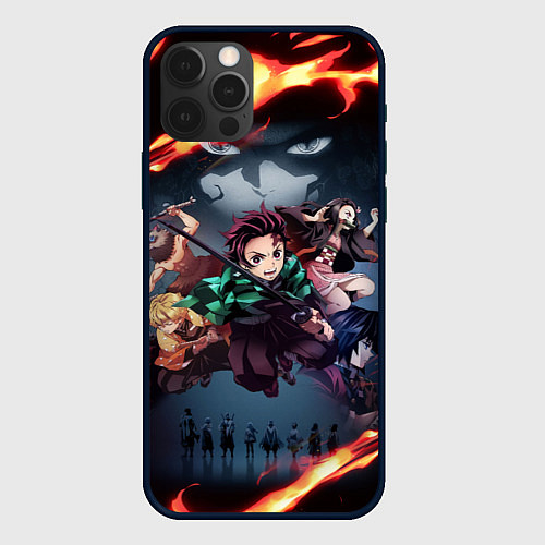 Чехол iPhone 12 Pro Max KIMETSU NO YAIBA / 3D-Черный – фото 1