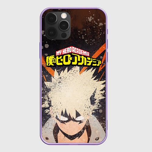 Чехол iPhone 12 Pro Max MY HERO ACADEMIA / 3D-Сиреневый – фото 1