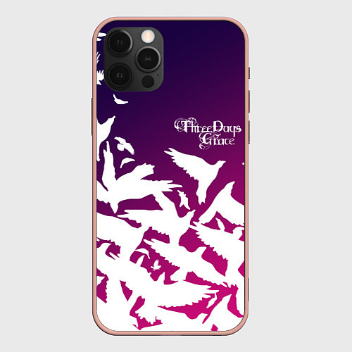 Чехол iPhone 12 Pro Max Three Days Grace / 3D-Светло-розовый – фото 1