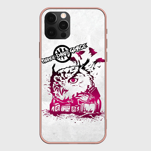 Чехол iPhone 12 Pro Max Three days grace / 3D-Светло-розовый – фото 1