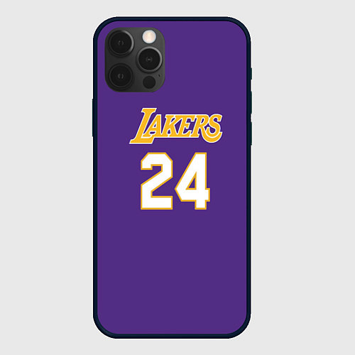 Чехол iPhone 12 Pro Max Los Angeles Lakers Kobe Brya / 3D-Черный – фото 1