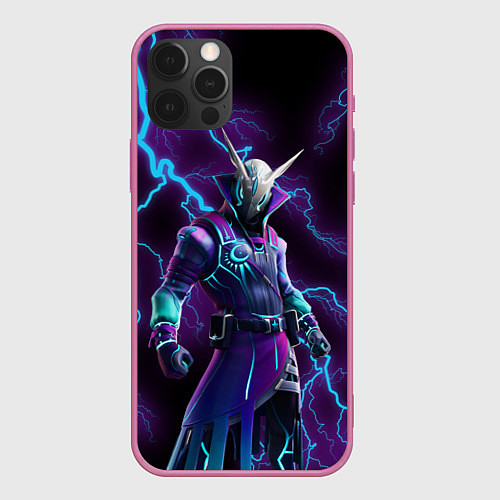 Чехол iPhone 12 Pro Max FORTNITE / 3D-Малиновый – фото 1