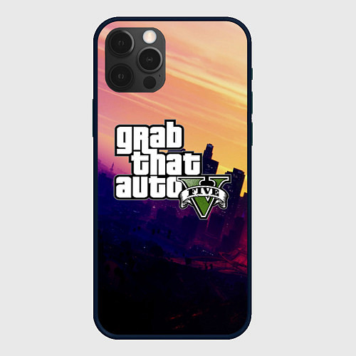 Чехол iPhone 12 Pro Max GTA 5 / 3D-Черный – фото 1