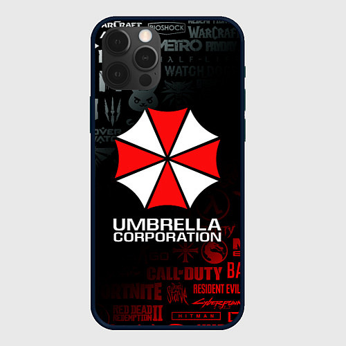 Чехол iPhone 12 Pro Max RESIDENT EVIL UMBRELLA CORP / 3D-Черный – фото 1