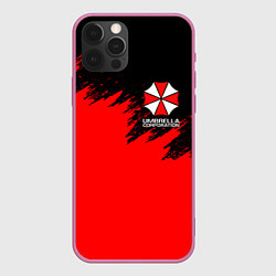 Чехол для iPhone 12 Pro Max UMBRELLA CORP, цвет: 3D-малиновый