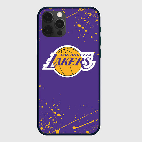 Чехол iPhone 12 Pro Max LA LAKERS / 3D-Черный – фото 1