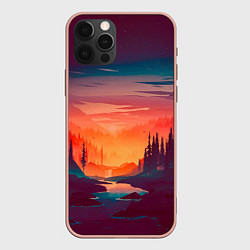 Чехол iPhone 12 Pro Max Minimal forest sunset
