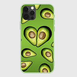 Чехол для iPhone 12 Pro Max Люблю авокадо, цвет: 3D-салатовый