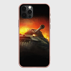 Чехол для iPhone 12 Pro Max Tank, цвет: 3D-светло-розовый