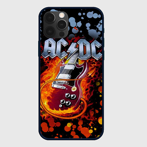 Чехол iPhone 12 Pro Max ACDC / 3D-Черный – фото 1