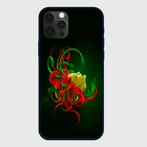 Чехол iPhone 12 Pro Max Медуза Горгона / 3D-Черный – фото 1