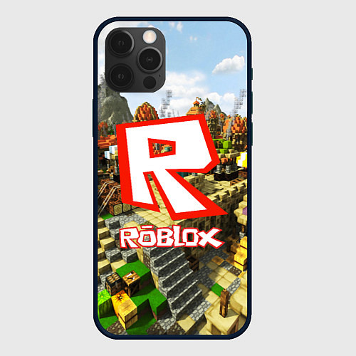 Чехол iPhone 12 Pro Max ROBLOX / 3D-Черный – фото 1