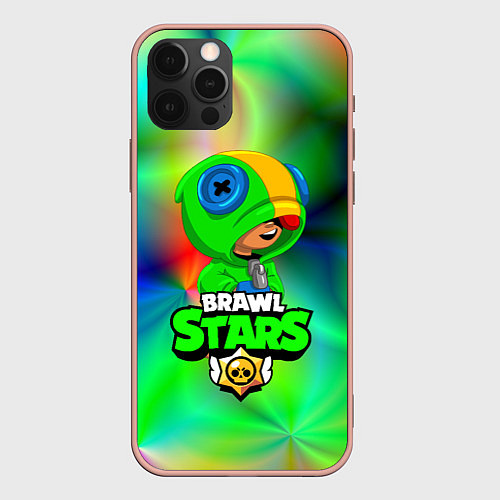 Чехол iPhone 12 Pro Max BRAWL STARS / 3D-Светло-розовый – фото 1