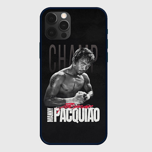 Чехол iPhone 12 Pro Max Manny Pacquiao / 3D-Черный – фото 1