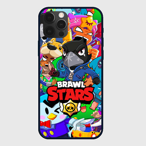 Чехол iPhone 12 Pro Max BRAWL STARS CROW / 3D-Черный – фото 1