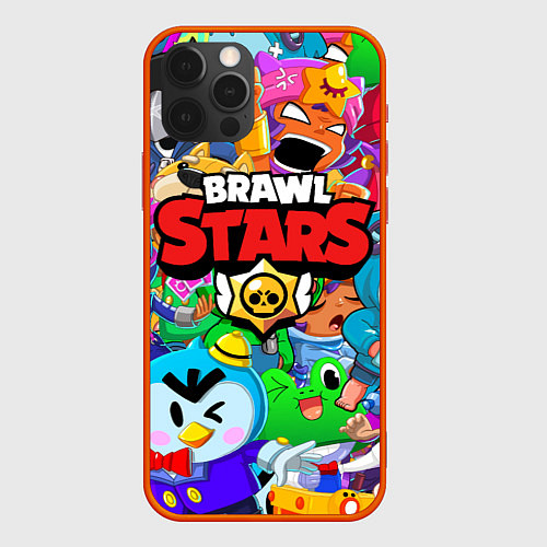 Чехол iPhone 12 Pro Max BRAWL STARS / 3D-Красный – фото 1