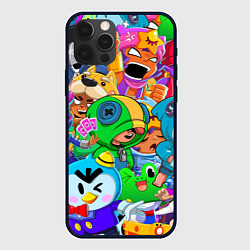 Чехол для iPhone 12 Pro Max BRAWL STARS, цвет: 3D-черный