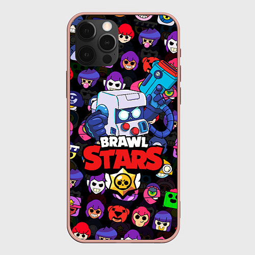 Чехол iPhone 12 Pro Max BRAWL STARS 8-BIT / 3D-Светло-розовый – фото 1