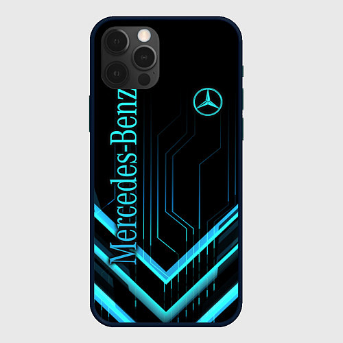 Чехол iPhone 12 Pro Max Mercedes-Benz / 3D-Черный – фото 1