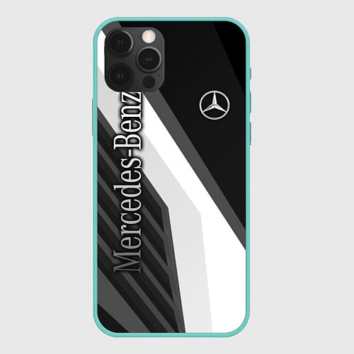 Чехол iPhone 12 Pro Max Mercedes-Benz / 3D-Мятный – фото 1