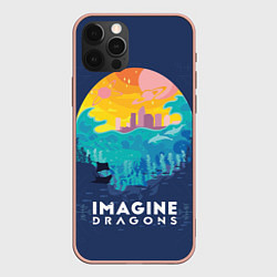 Чехол для iPhone 12 Pro Max Imagine Dragons, цвет: 3D-светло-розовый