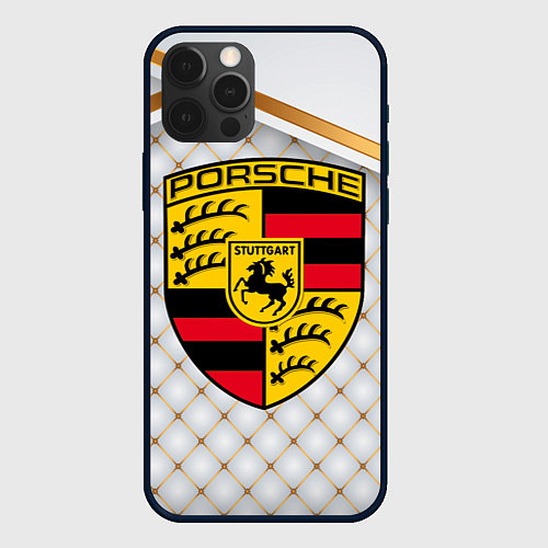 Чехол iPhone 12 Pro Max PORSCHE / 3D-Черный – фото 1