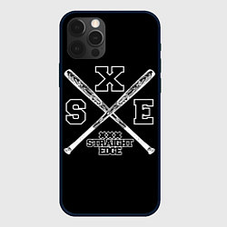 Чехол для iPhone 12 Pro Max Straight edge, цвет: 3D-черный