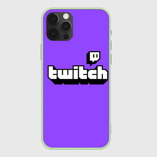 Чехол iPhone 12 Pro Max Twitch / 3D-Салатовый – фото 1