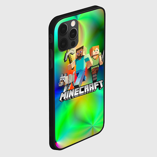 Чехол iPhone 12 Pro Max MINECRAFT / 3D-Черный – фото 2