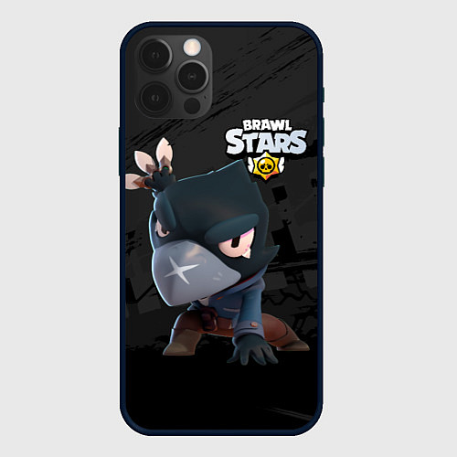 Чехол iPhone 12 Pro Max Brawl Stars Crow Ворон / 3D-Черный – фото 1