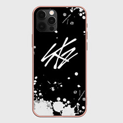 Чехол для iPhone 12 Pro Max Stray Kids, цвет: 3D-светло-розовый