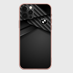 Чехол для iPhone 12 Pro Max BMW, цвет: 3D-светло-розовый