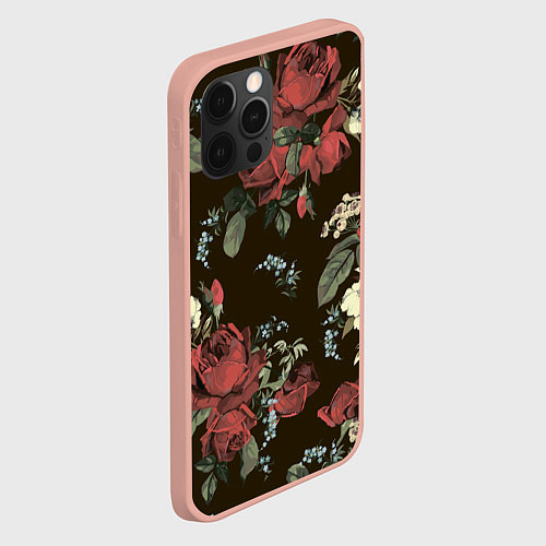 Чехол iPhone 12 Pro Max Букет роз / 3D-Светло-розовый – фото 2