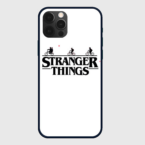 Чехол iPhone 12 Pro Max STRANGER THINGS / 3D-Черный – фото 1