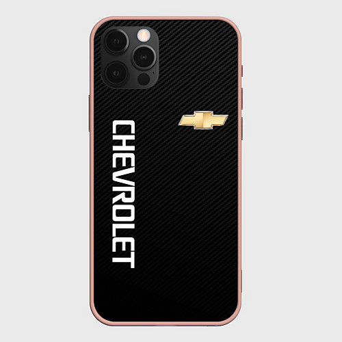 Чехол iPhone 12 Pro Max Chevrolet / 3D-Светло-розовый – фото 1